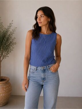 GAP Poplin Sleeveless Tank Top